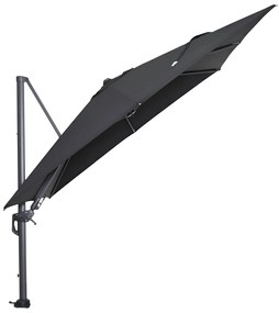 Garden Impressions Hawaii zweefparasol 300x300 cm - frame carbon black - doek zwart