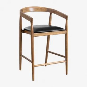 Pak Van 4 Visby Hoge Leren Krukken (70 Cm) Zwart - Sklum