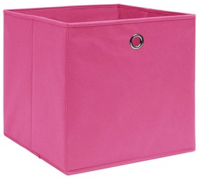 vidaXL Opbergboxen 10 st 28x28x28 cm nonwoven stof roze