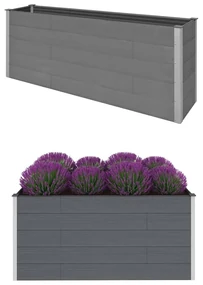 vidaXL Plantenbak verhoogd 200x50x91 cm HKC grijs
