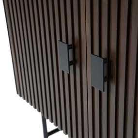 Eleonora Remi Houten Boekenkast Met Latjes - 96x37x200cm.