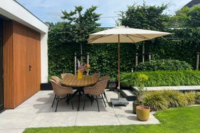 4-Seasons Outdoor Azzurro stokparasol 200x300 cm - Woodlook/Sand