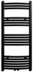 vidaXL Radiator/handdoekenrek gebogen 500x1160 mm zwart