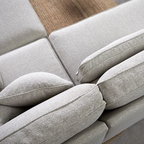 Hoekbank Met Dubbele Rugkussens Beige L