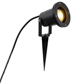 Tuinspot zwart incl. snoer en stekker 200 cm IP65 - Basic