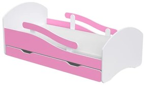 Peuter Wit - Roze Eenpersoonsbed Oscar - Voor kinderen Kinderen Peuter Junior 5056231702423 Children's Beds Home, 140x70, Nee, Geen Children's Beds Ho