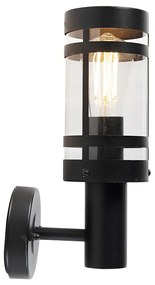 Moderne buitenwandlamp zwart IP44 - Gleam