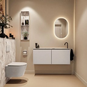 Mondiaz Ture DLux toiletmeubel 120cm linen met wastafel glace rechts met kraangat