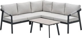 Garden Impressions Milou loungeset hoek 4-delig - donker grijs
