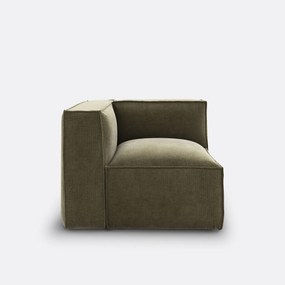 Modulaire hoekbank van vintage ribfluweel, Seven