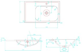 Best Design Splash badkamermeubel 80cm met kraangat eiken grijs