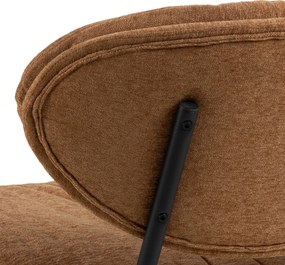SOPHIA Terracotta (Apia 272)/zwart onderstel - RELAXFAUTEUIL STOEL VOOR DE WOONKAMER/HET KANTOOR MET BEKLEDING