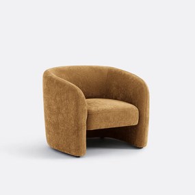 Fauteuil in fijne chenille, LANDINE