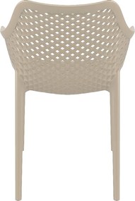 Garden Impressions Air XL design tuinstoel taupe 4 stuks