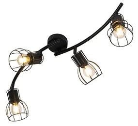 Moderne plafondSpot / Opbouwspot / Plafondspot zwart 86 cm 4-lichts - Botu Modern E14 Binnenverlichting Lamp