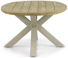 Tuinset 6 personen 240 cm Kunststof Taupe Lifestyle Garden Furniture Salina/Brookline