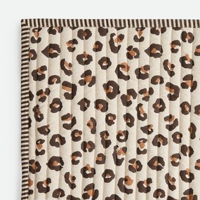 Set van 2 omkeerbare placemats, luipaard, in katoenvoile, Leopold