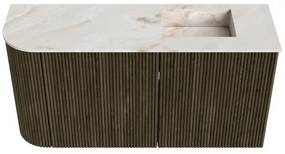 Mondiaz Joya DLux 80cm toiletmeubel ronding links shadow met wastafel faye rechts zonder kraangat frappe