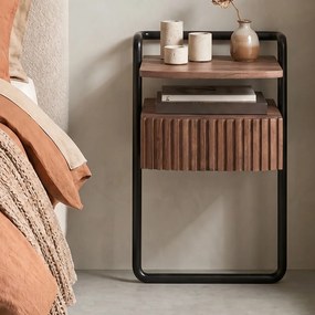 Nachtkastje Acacia - 40x35x67cm.