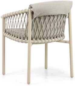 Tuinstoel Aluminium/rope Taupe-naturel-bruin 4 Seasons Outdoor Allora