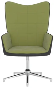 vidaXL Relaxstoel fluweel en PVC lichtgroen