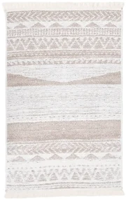 vidaXL Vloerkleed 160x230 cm katoen beige