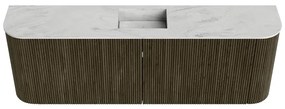 Mondiaz Joya DLux 125cm toiletmeubel ronding links/rechts shadow met wastafel faye midden 1 kraangat opalo