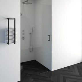BRAUER Void nisdeur helder glas 100x200 omkeerbaar incl. glascoating PVD RVS-kleurig geborsteld GS-VON1H100200NG