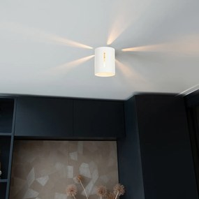 Design plafondlamp wit met lichteffect - Yana Design E27 cilinder / rond Binnenverlichting Lamp