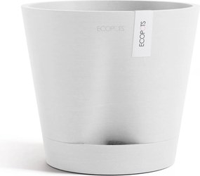 Ecopots bloempot Venice 2 20- Rond - Pure White - Diameter 20,1 x H17,7 cm