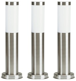 Lech 3 (set van 3 stuks) RVS Tuinlamp Tuinverlichting Zilver