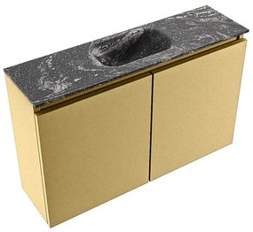 Mondiaz Ture DLux toiletmeubel 80cm oro met wastafel lava midden met kraangat