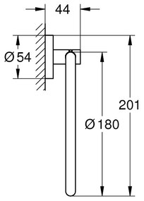 Grohe Essentials handdoekring chroom
