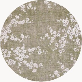Wasbaar rond jacquard in- & outdoor vloerkleed Sakura