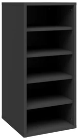 vidaXL Schoenenkast 31,5x35x70 cm spaanplaat grijs