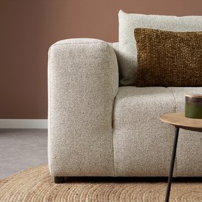 Beige Bank Met Decoratieve Strepen Hoek Rechts