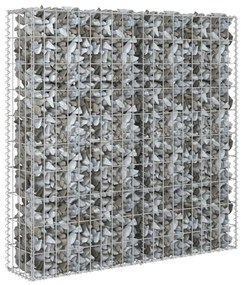 vidaXL Schanskorfmuur met deksels 80x20x100 cm gegalvaniseerd staal