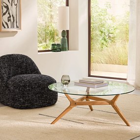 Salontafel in eik Ø90 cm, Maricielo