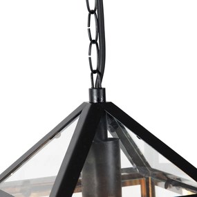 Smart buiten hanglamp met dimmer zwart IP23 incl. Wifi G95 - Amsterdam Landelijk, Modern E27 Buitenverlichting kubus / vierkant vierkant