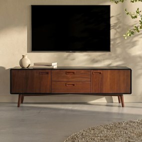 Dutchbone Juju Vintage Tv-meubel Donker Hout - 150x39.8x53cm.
