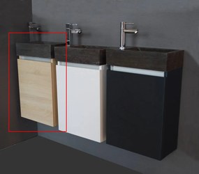 Lambini Designs Trendline fonteinkast natuursteen en eiken rechts/links