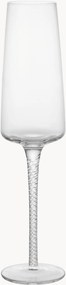 Mondgeblazen champagneglazen Bellevue, 4-delig