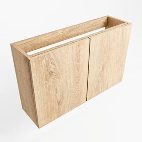 Mondiaz FOWY fonteinonderkast - 70x22x50cm - 2 deuren - push to open - softclose - Washed Oak FOWYTO70Was2D