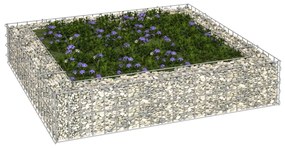 vidaXL Gabion plantenbak verhoogd 100x100x20 cm gegalvaniseerd staal