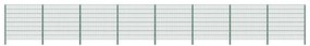 vidaXL Schuttingpaneel met palen 13,6x1,6 m ijzer groen