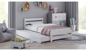 Peuter Wit  Eenpersoonsbed met onderschuifbed - Simba voor peuter junior tieners 5056231782869 Children's Beds Home, 140x70, 12 cm schuimmatras met ho