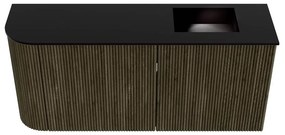 Mondiaz Joya 90cm toiletmeubel ronding links shadow met wastafel faye rechts zonder kraangat urban