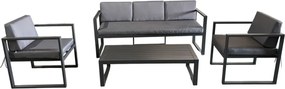Merlo aluminium tuinset voor 5 personen Garden Point antraciet
