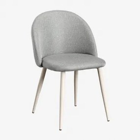 Kana Deluxe Eetkamerstoelen Set Van 2 Beige – Crème & Linnen Grijs – Beton - Sklum