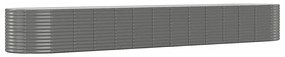 vidaXL Plantenbak 554x100x68 cm gepoedercoat staal grijs